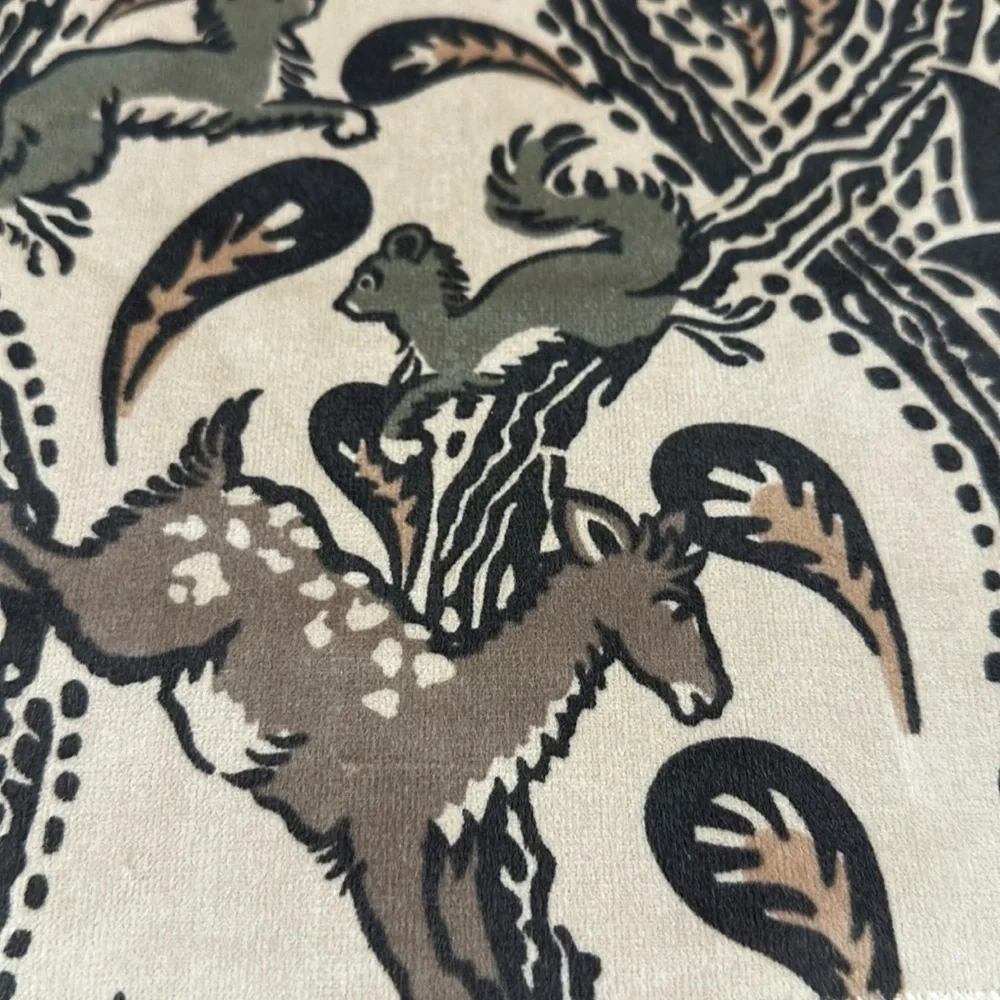 - Vervain “ aspen woods”embroidered FabricCut sample 26” X 26” Made In I…